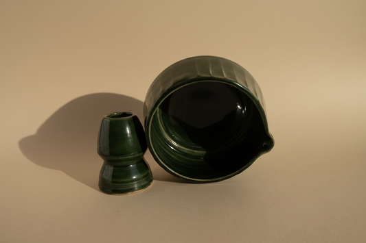 Zestaw green matcha matchawan i kusenaoshi