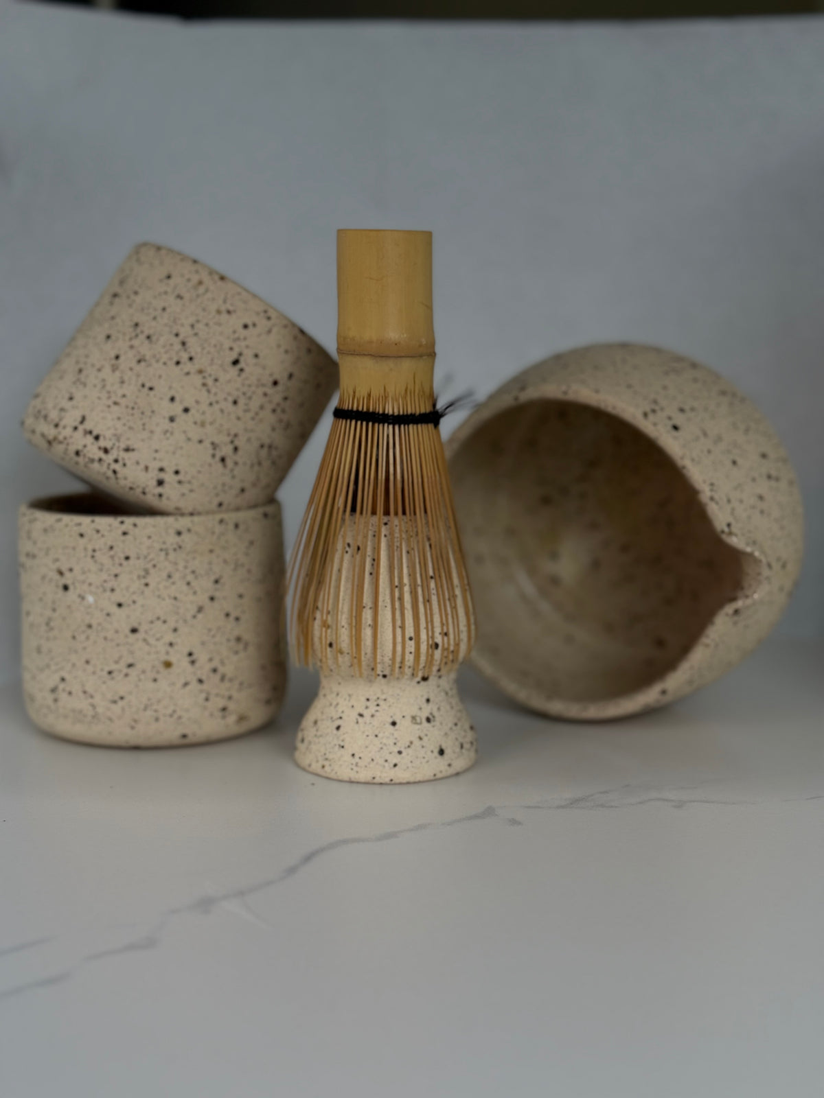 Zestaw matcha :matchawan, yunomi i kusenaoshi