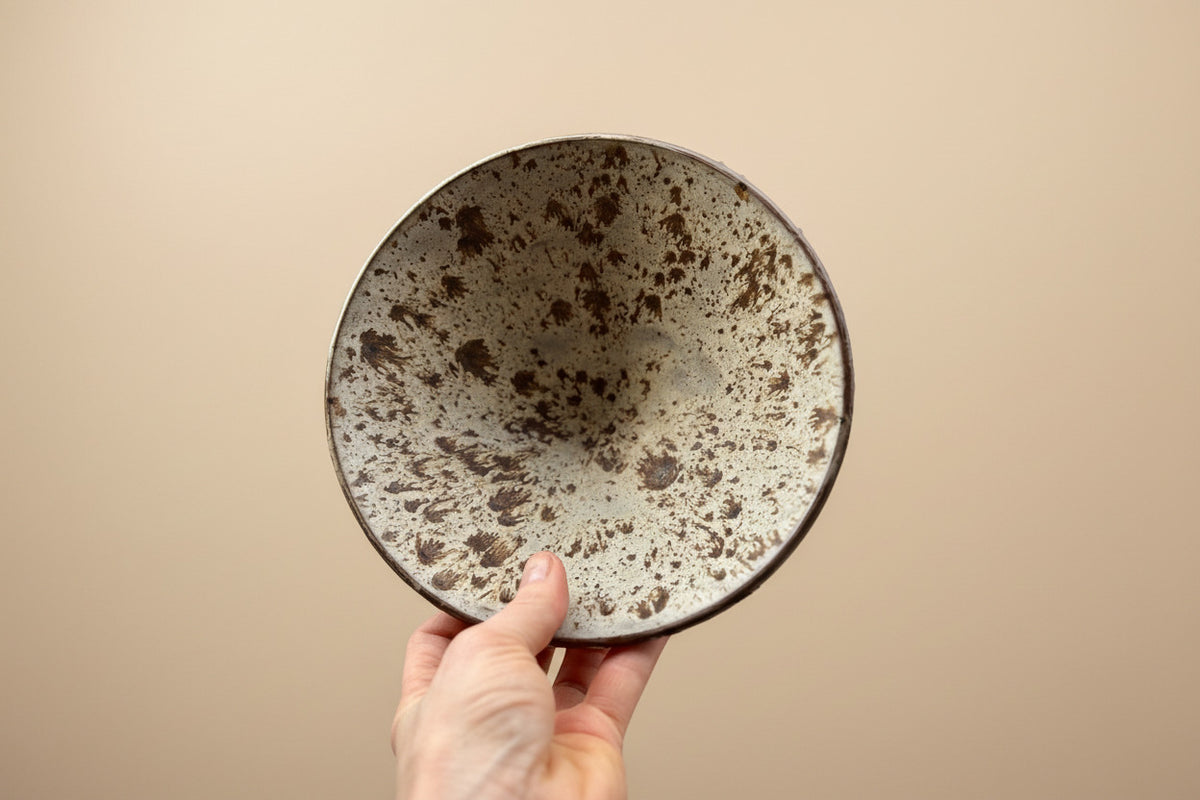 Zestaw dwóch mis ceramicznych - brązowa kamionka