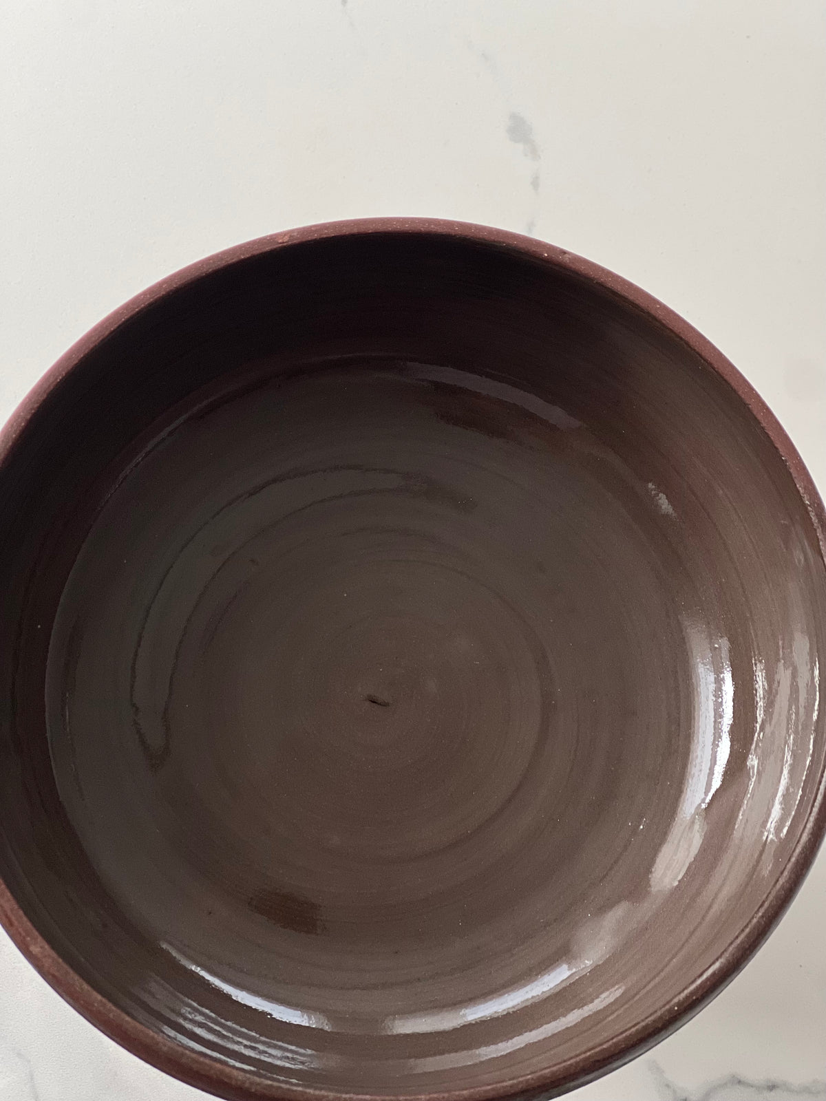 Zestaw ceramiczny "Ciepło Bordo" - patera i dwa wazony z kamionki