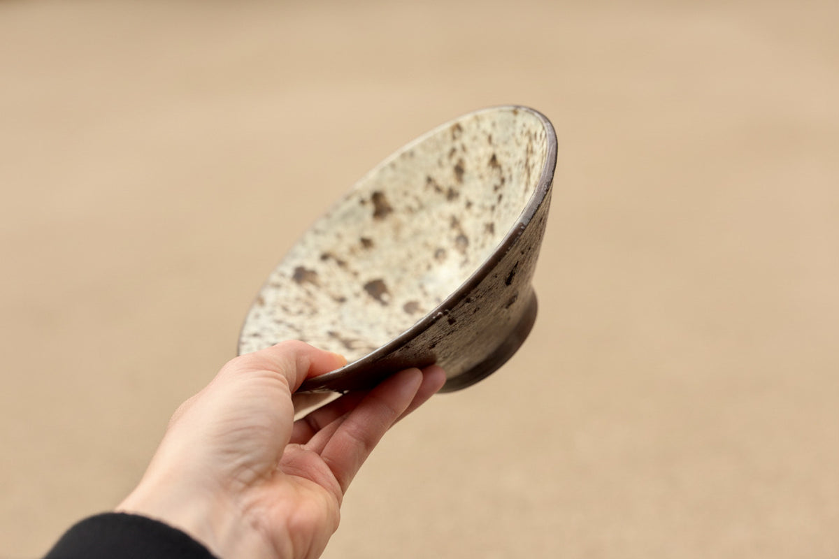 Zestaw dwóch mis ceramicznych - brązowa kamionka