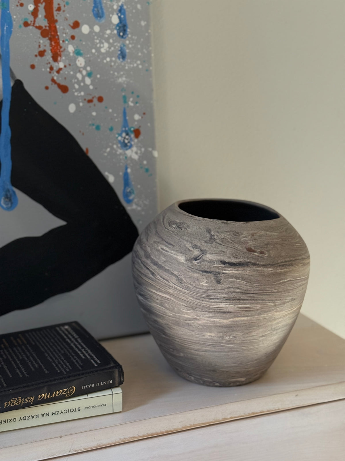 Wazon ceramiczny „Nagare” z trzech kolorów gliny