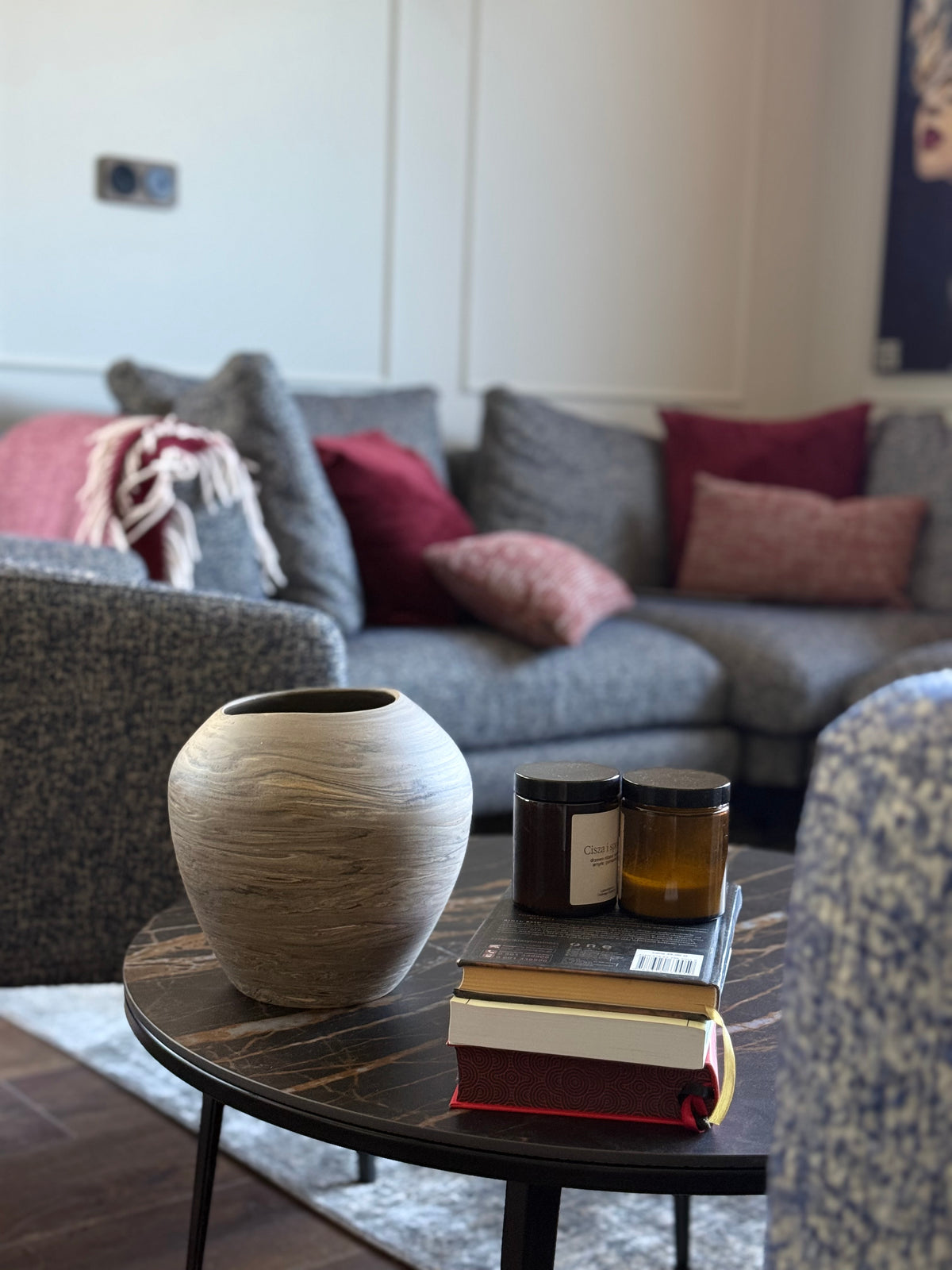 Wazon ceramiczny „Nagare” z trzech kolorów gliny